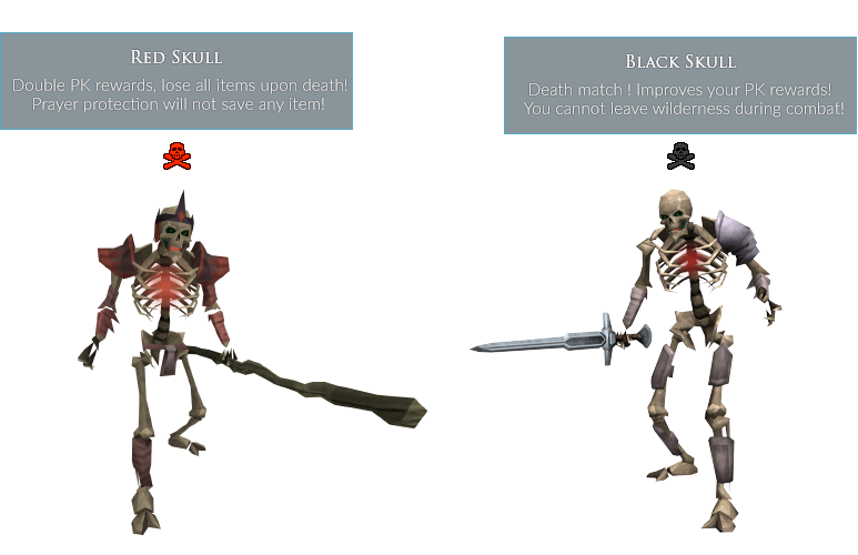 RuneGlory Skull Types