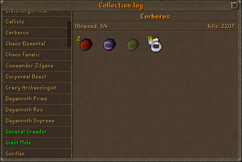 RuneGlory Collection Logs