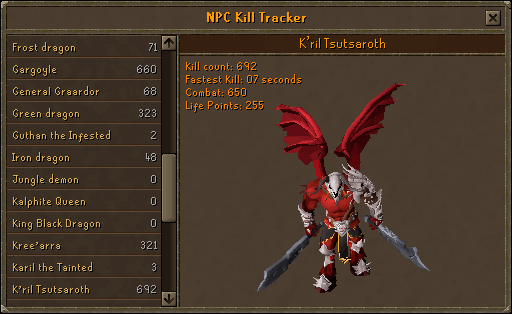 RuneGlory kill tracker